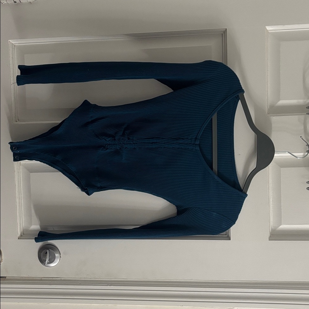 ✨ MASSIVE CLOSET CLEAR-OUT ✨ Dark Blue Long Sleeve Bodysuit